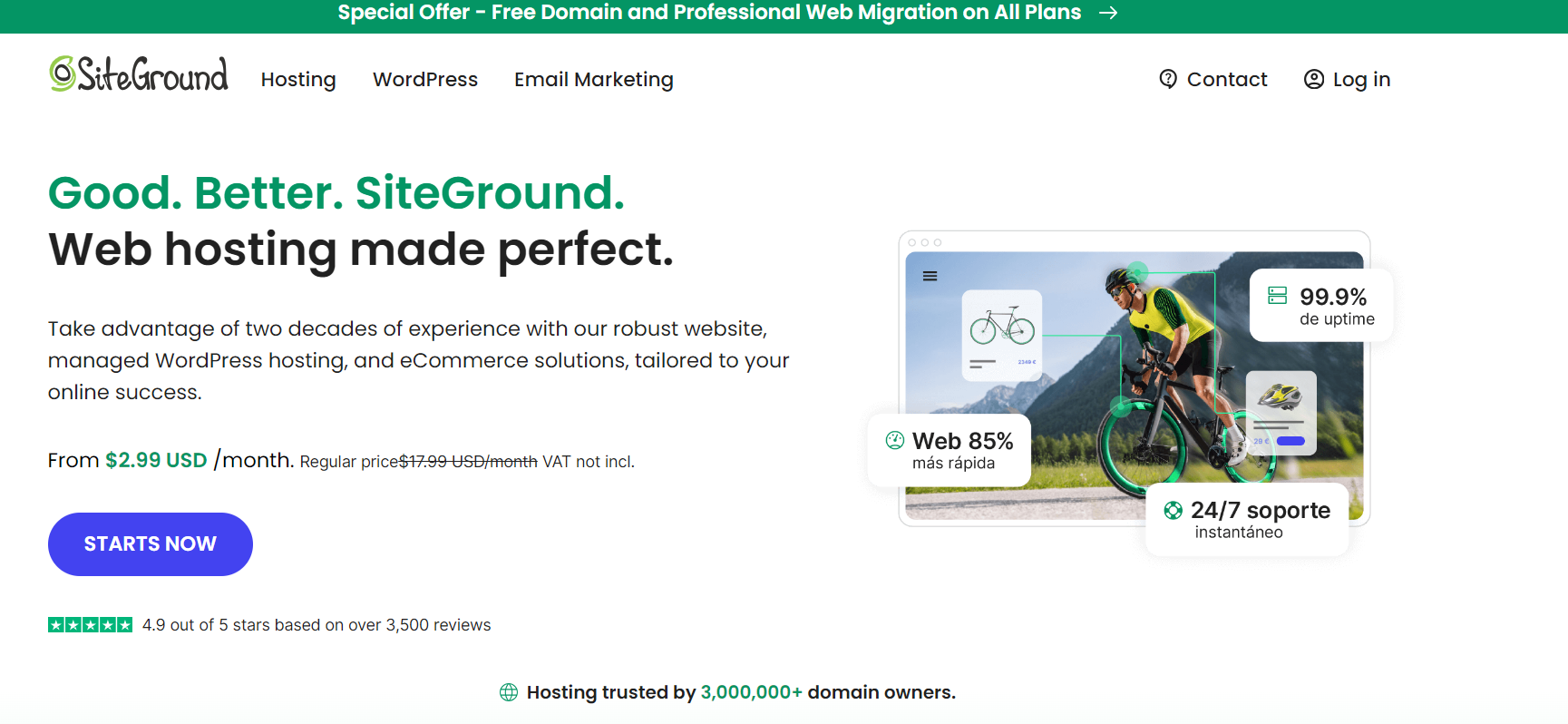 SiteGround - Best Green Cloud Host