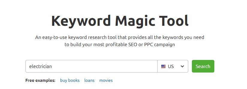 Keyword Magic Tool