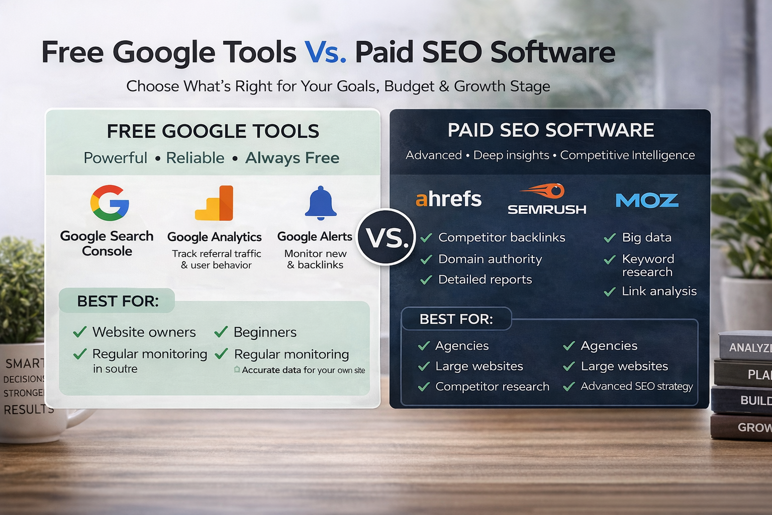 Free Google Tools Vs. Paid SEO Software
