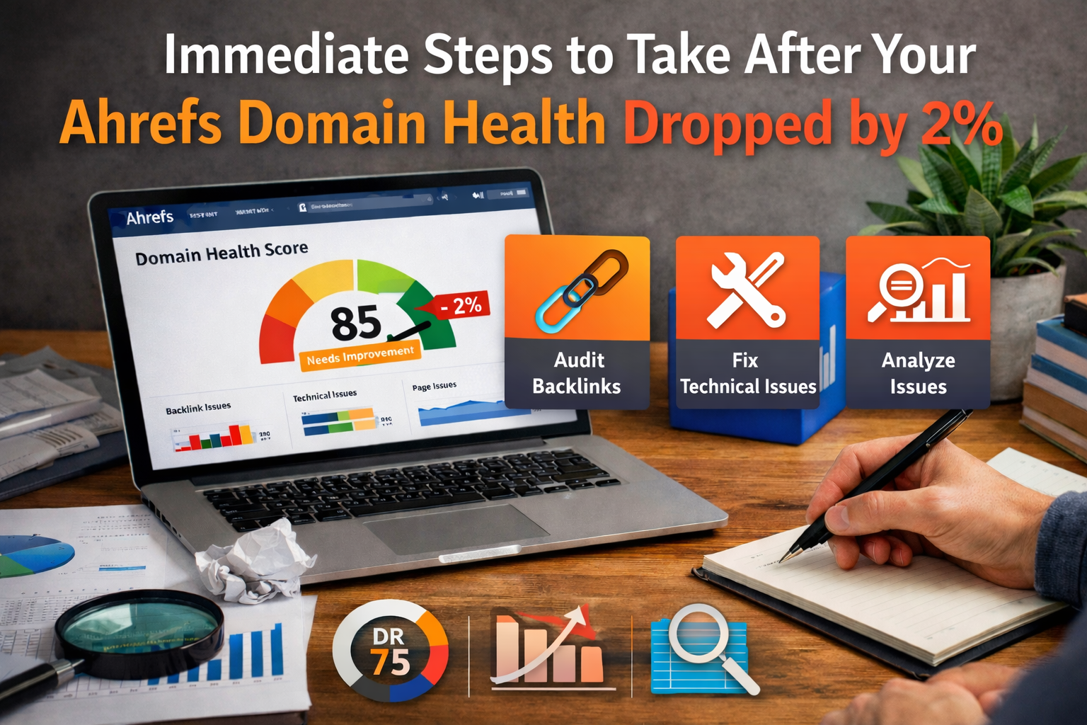 Immediate Steps to Take After Your Ahrefs Domain Health Dropped by 2%