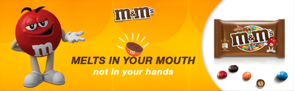 M&M’s “Melts in Your Mouth, Not in Your Hands” Slogan