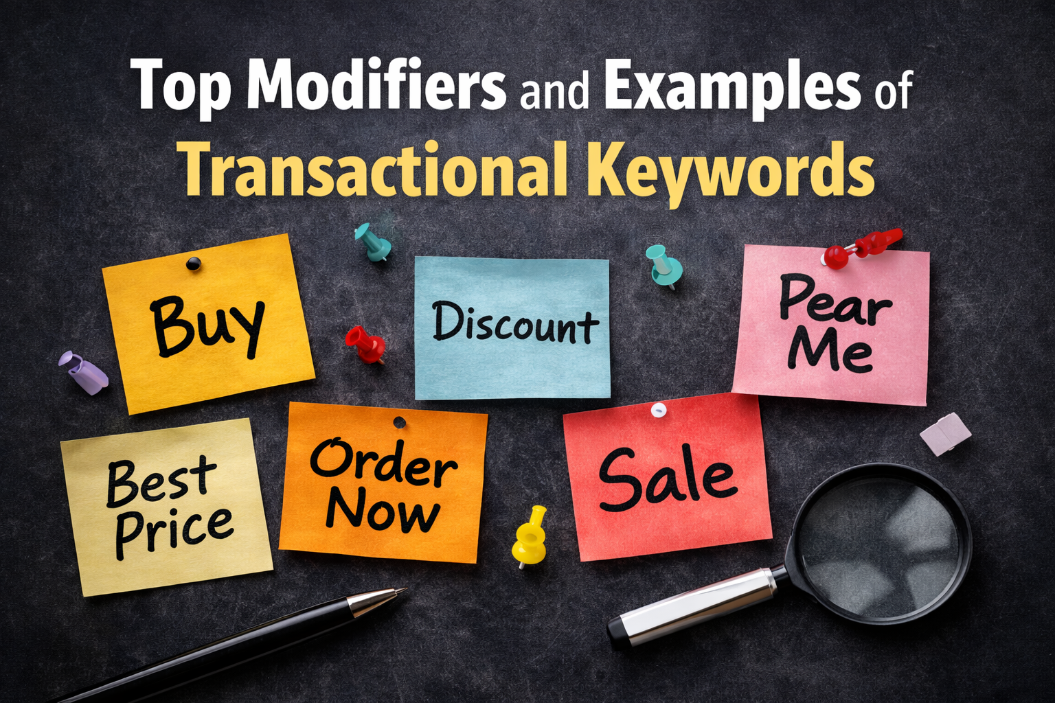 Top Modifiers and Examples of Transactional Keywords