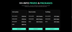 VH Info Pricing